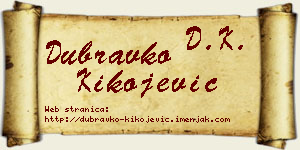 Dubravko Kikojević vizit kartica